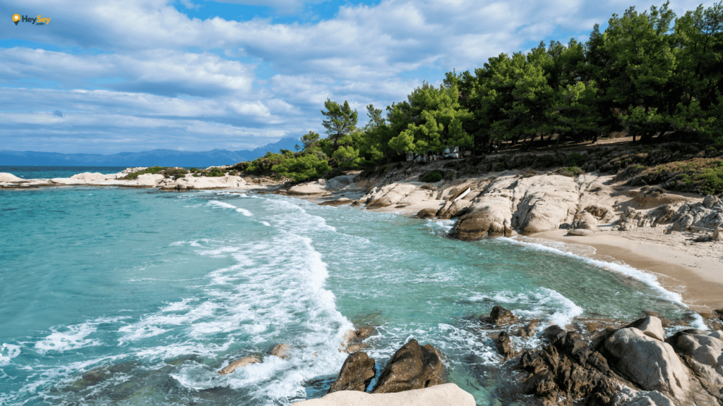 Anse Lazio Beach Praslin Seychelles with white sand turquoise water and granite boulders